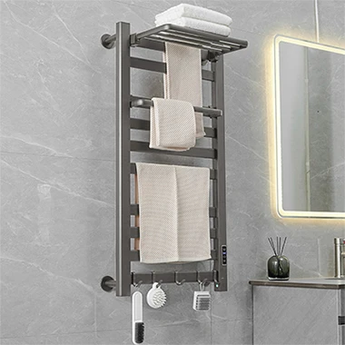 Sınır Ötesi Elektrikli Havlu Askısı Banyo Rafı Beyaz Karbon Fiber Otel Banyo ...